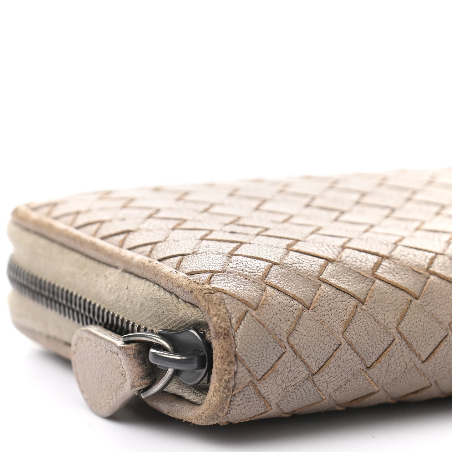 Nappa Intrecciato Zip Around Wallet Mink