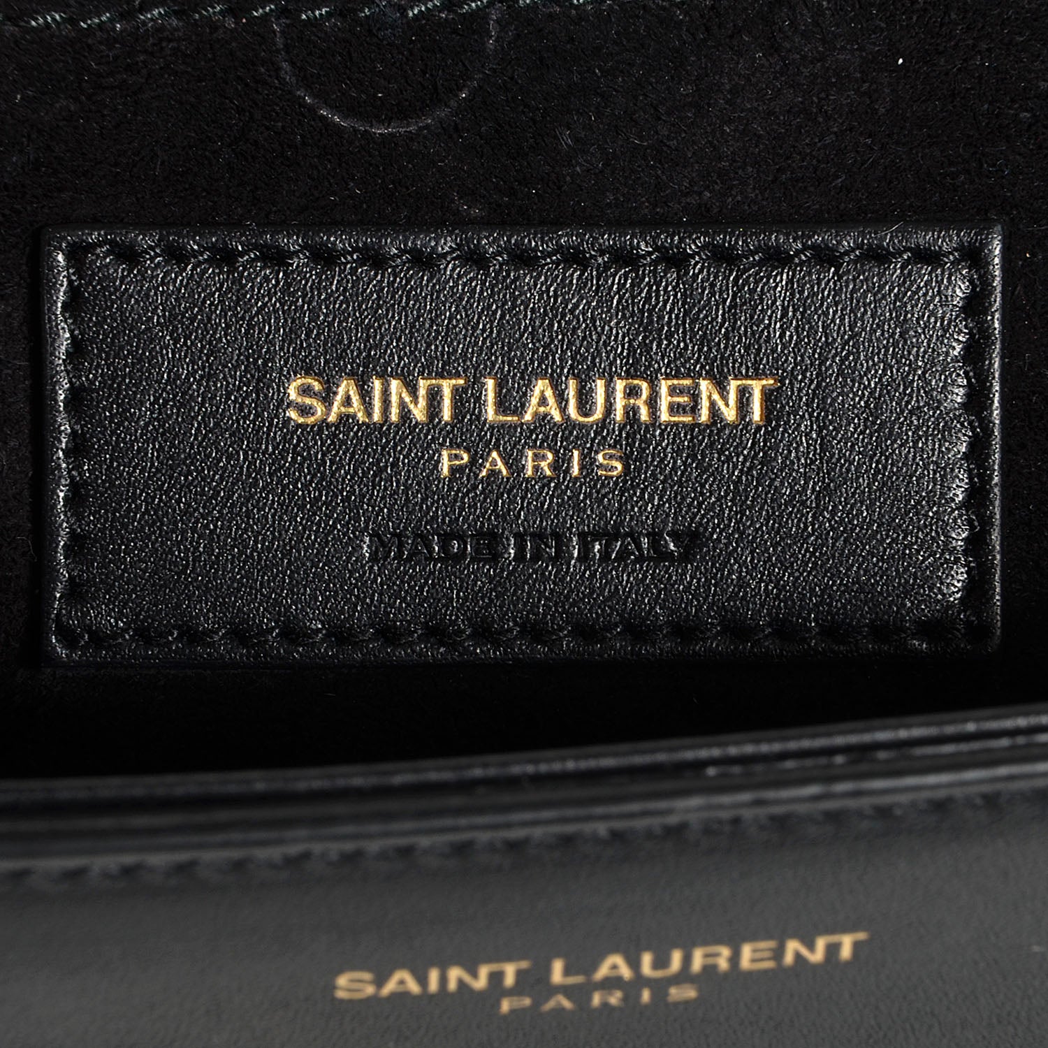 Saint Laurent Leather Velvet Small Monogram Université Shoulder Bag Black 7 of 9