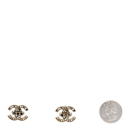 Chanel Bead CC Earrings Black Gold 2 of 6