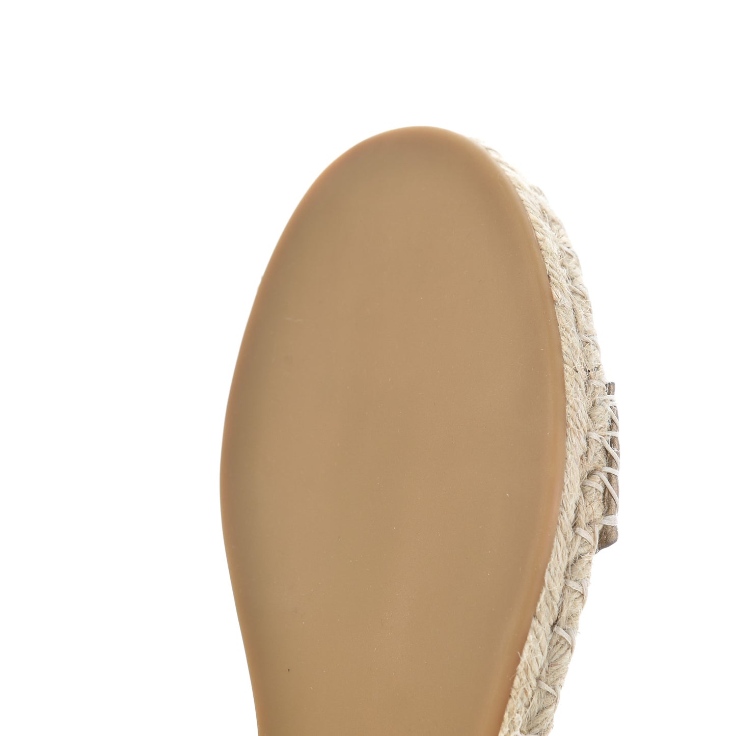 Metallic Calfskin Rockstud Ankle Strap Espadrille Flat Sandals 40 Skin