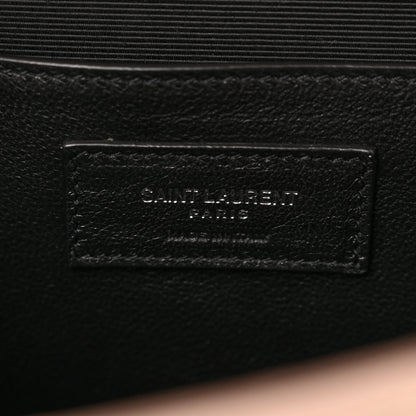 Saint Laurent Grain De Poudre Textured Mixed Matelasse Medium Triquilt Monogram Satchel Marble Pink 7 of 11