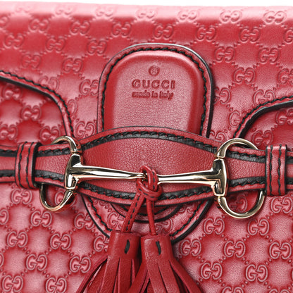 Gucci Soft Microguccissima Mini Emily Chain Shoulder Bag Rosso 14 of 15