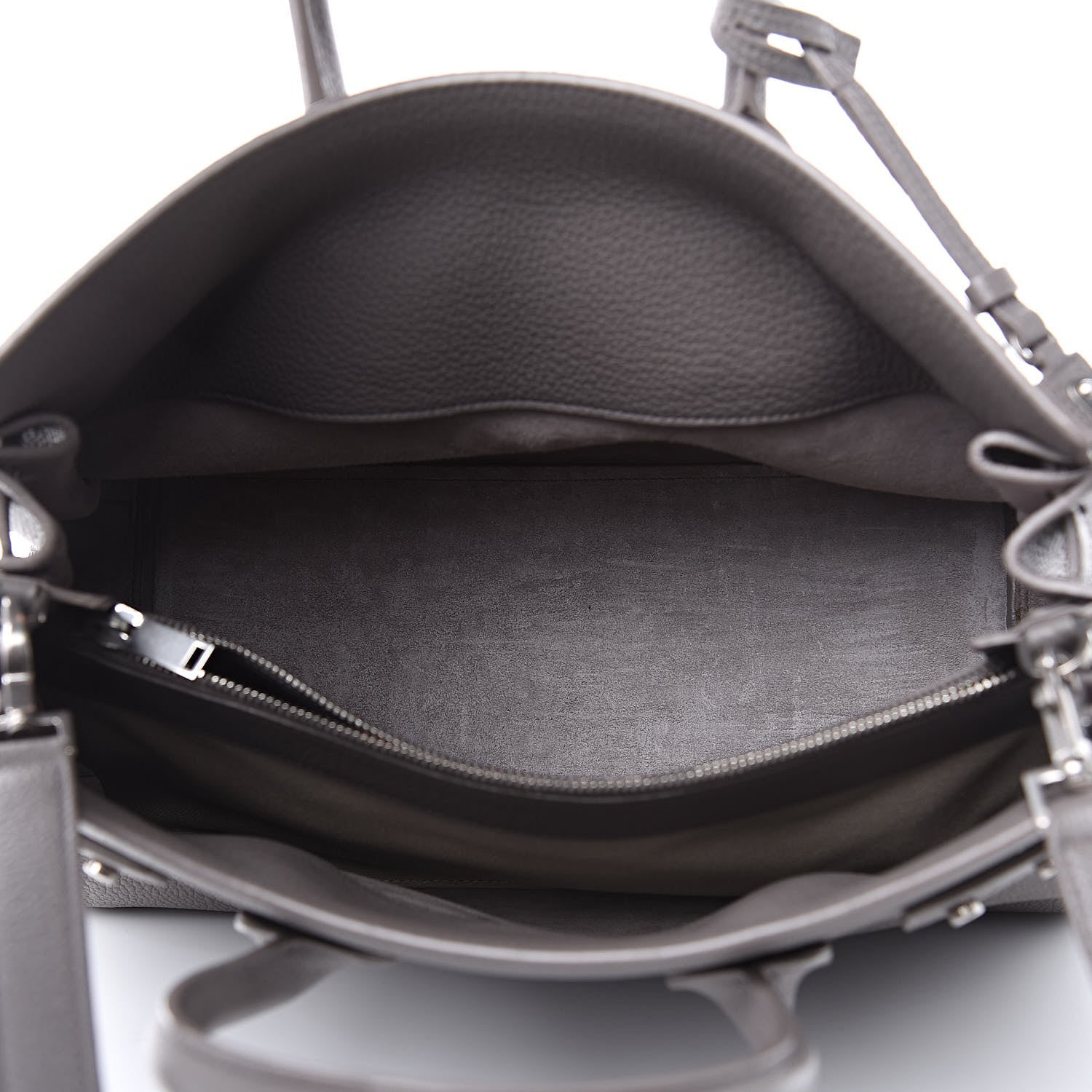 Saint Laurent Grained Calfskin Small Supple Sac De Jour Mouse Grey 5 of 13