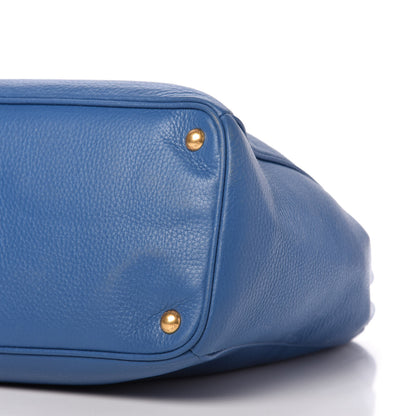 Prada Vitello Daino Tote Cobalto 7 of 10
