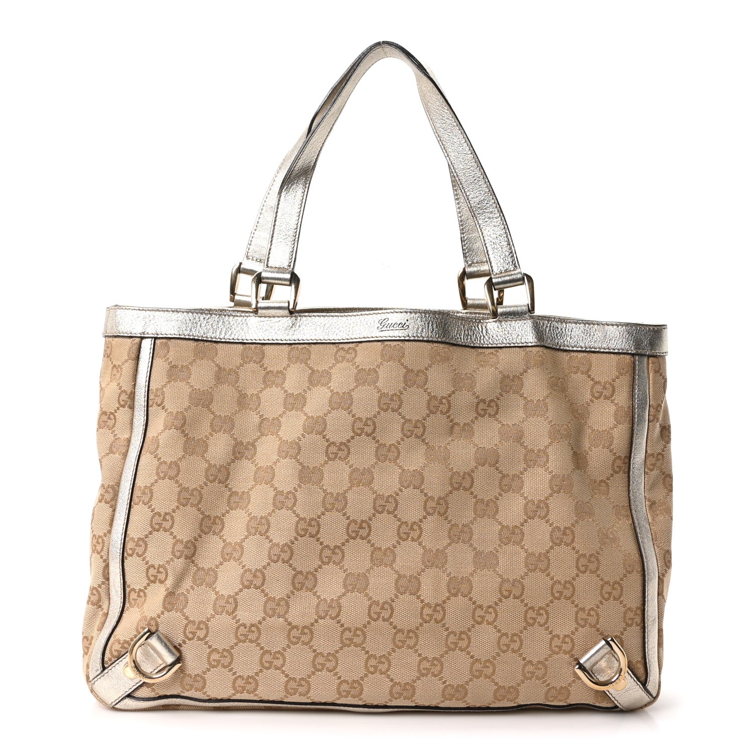 Gucci Monogram Medium Abbey Tote Metallic 1 of 10