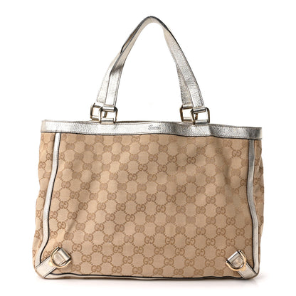 Gucci Monogram Medium Abbey Tote Metallic 1 of 10