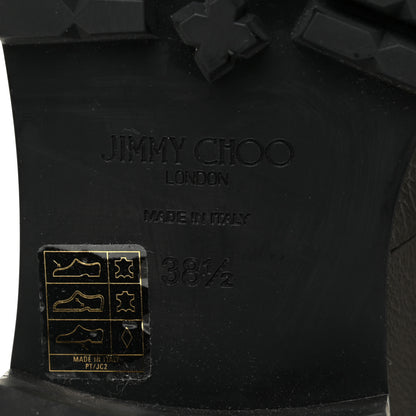 Jimmy Choo Grainy Calfskin Shearling Hillary Flat Boots 38.5 Dark Grey 9 of 9