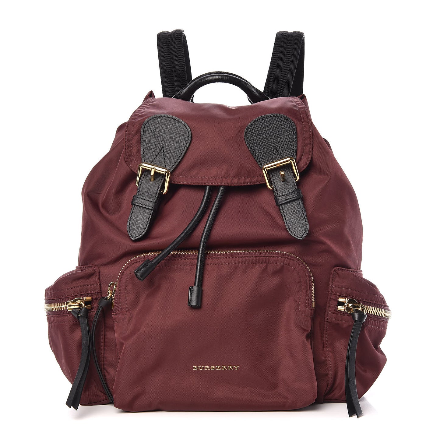 Nylon Medium Rucksack Backpack Burgundy Red