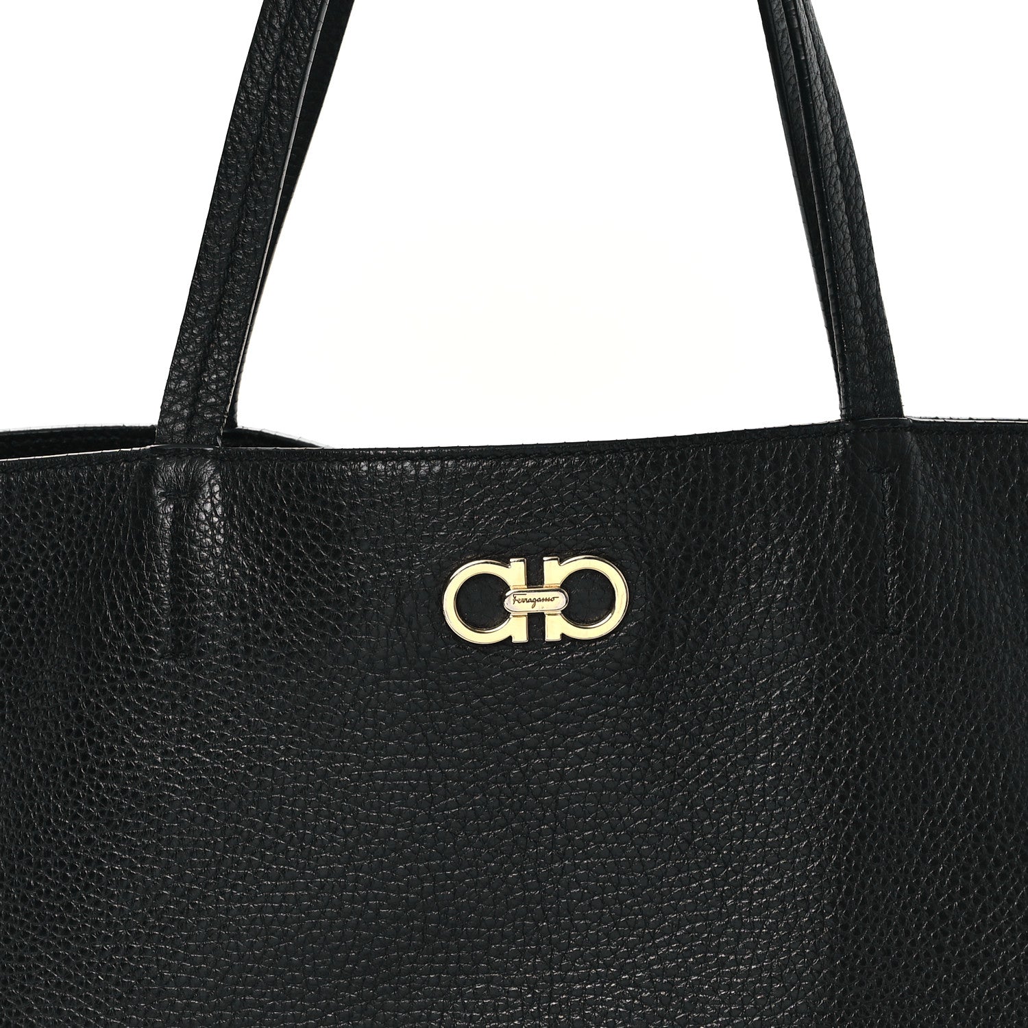 Salvatore Ferragamo Calfskin Tote Black 7 of 11