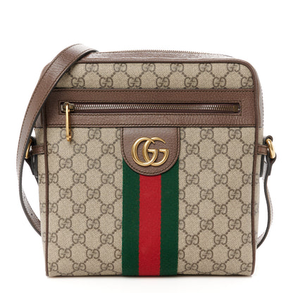 Gucci GG Supreme Monogram Web Small Ophidia Messenger Bag Brown 1 of 12