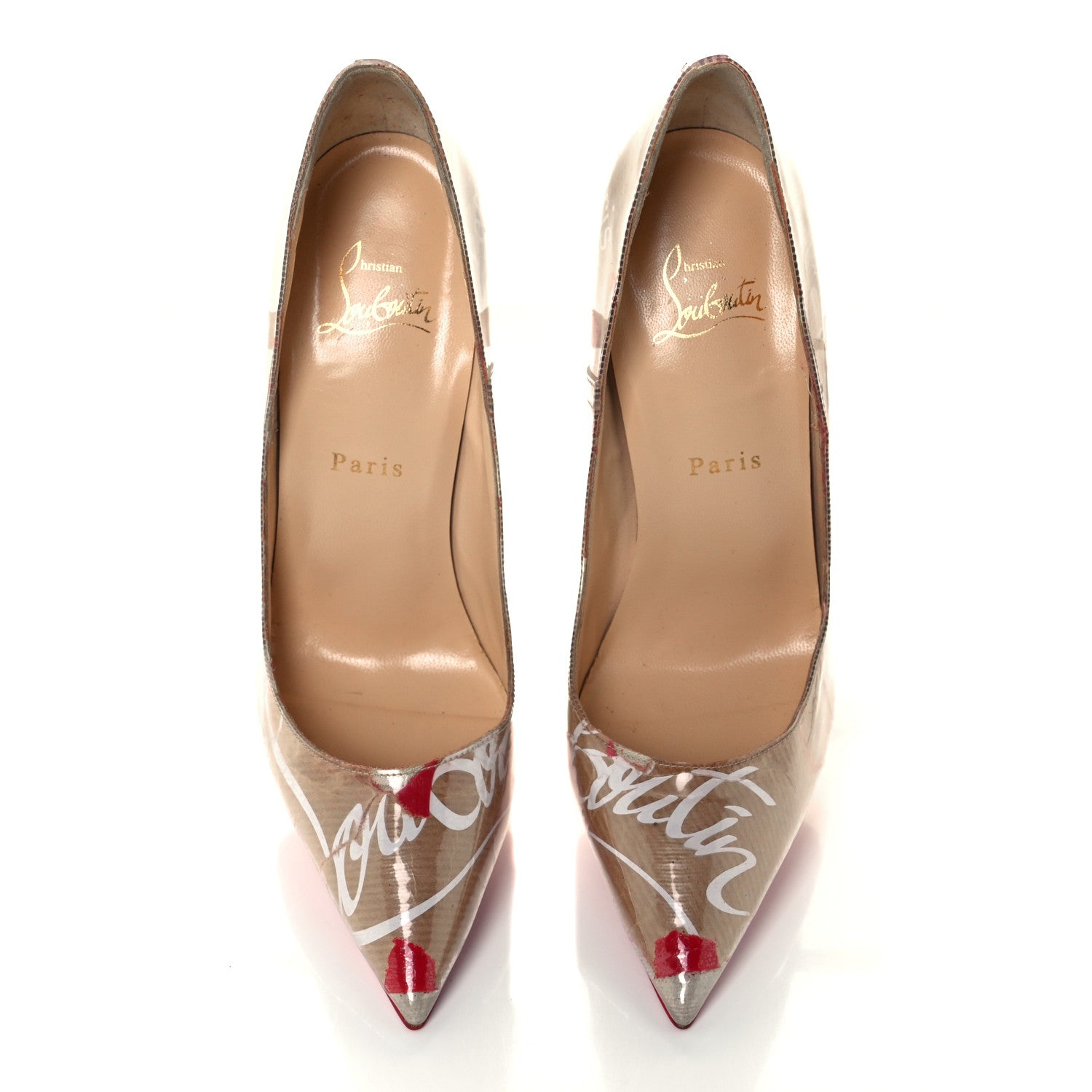 Christian Louboutin PVC Loubi Print So Kate 120 Pumps 38.5 Kraft 5 of 10