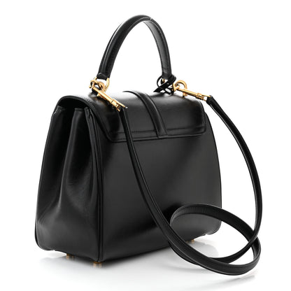 Celine Satinated Calfskin Small 16 Top Handle Bag Black 3 of 12