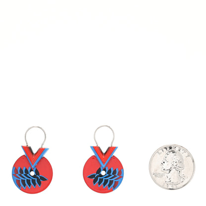 Louis Vuitton Enamel Palladium Essential V Gong BB Earrings 2 of 4