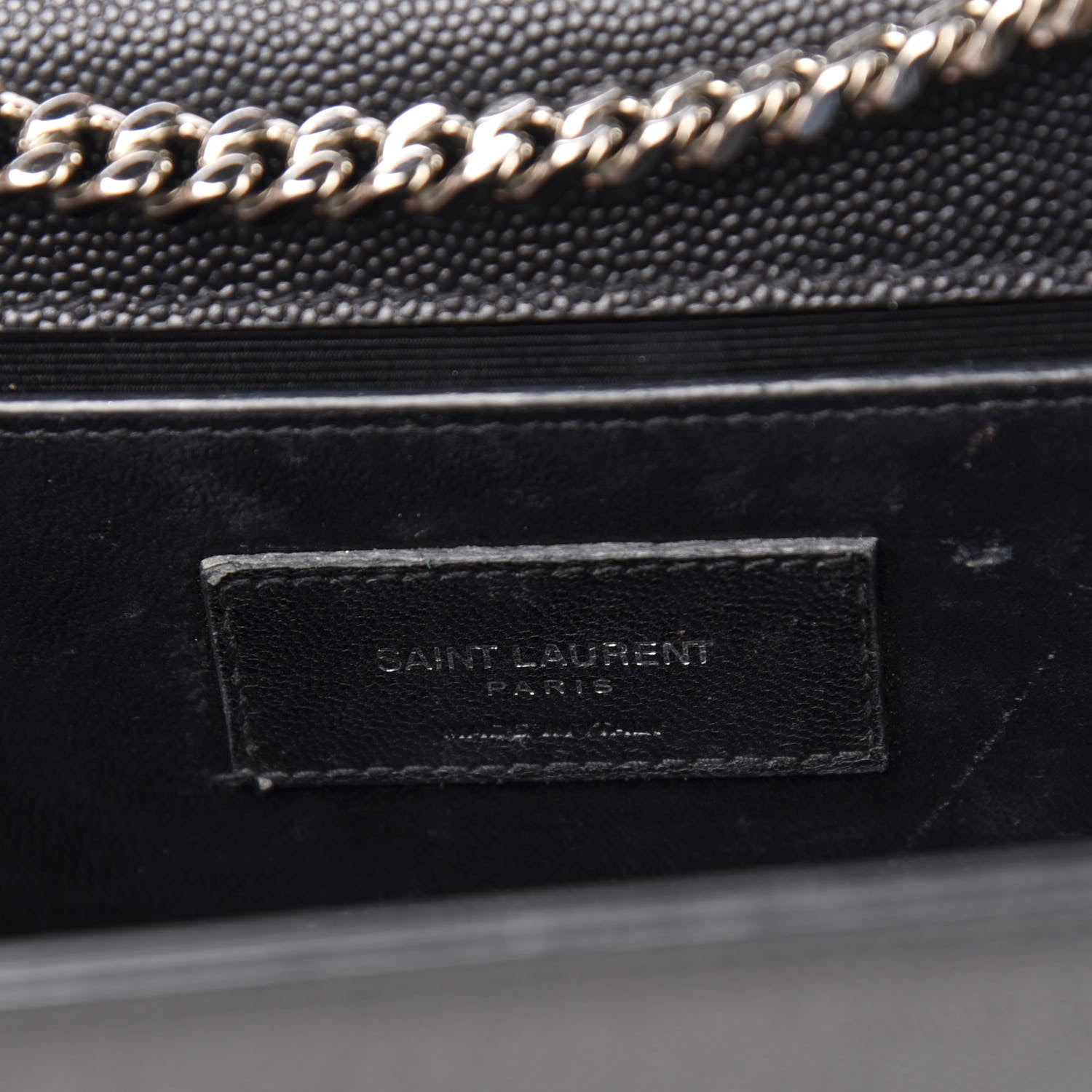 Saint Laurent Grain De Poudre Small Monogram Kate Satchel Black 9 of 11