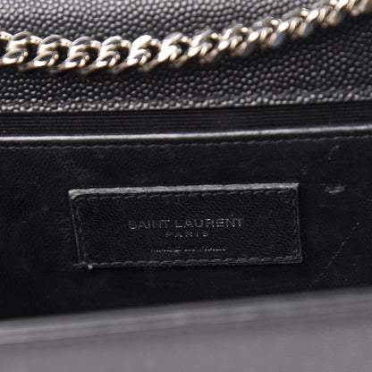 Saint Laurent Grain De Poudre Small Monogram Kate Satchel Black 9 of 11
