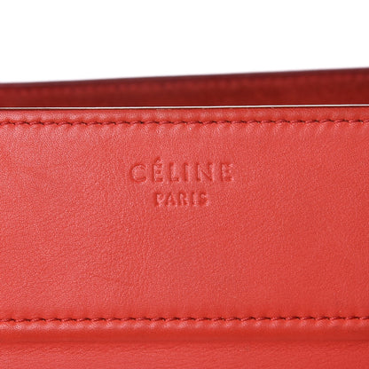 Celine Nappa Calfskin Medium Phantom Luggage Vermillion 18 of 28