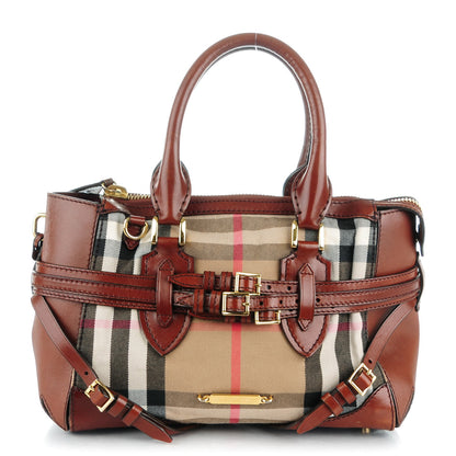 Burberry House Check Small Gladstone Dark Tan 1 of 11