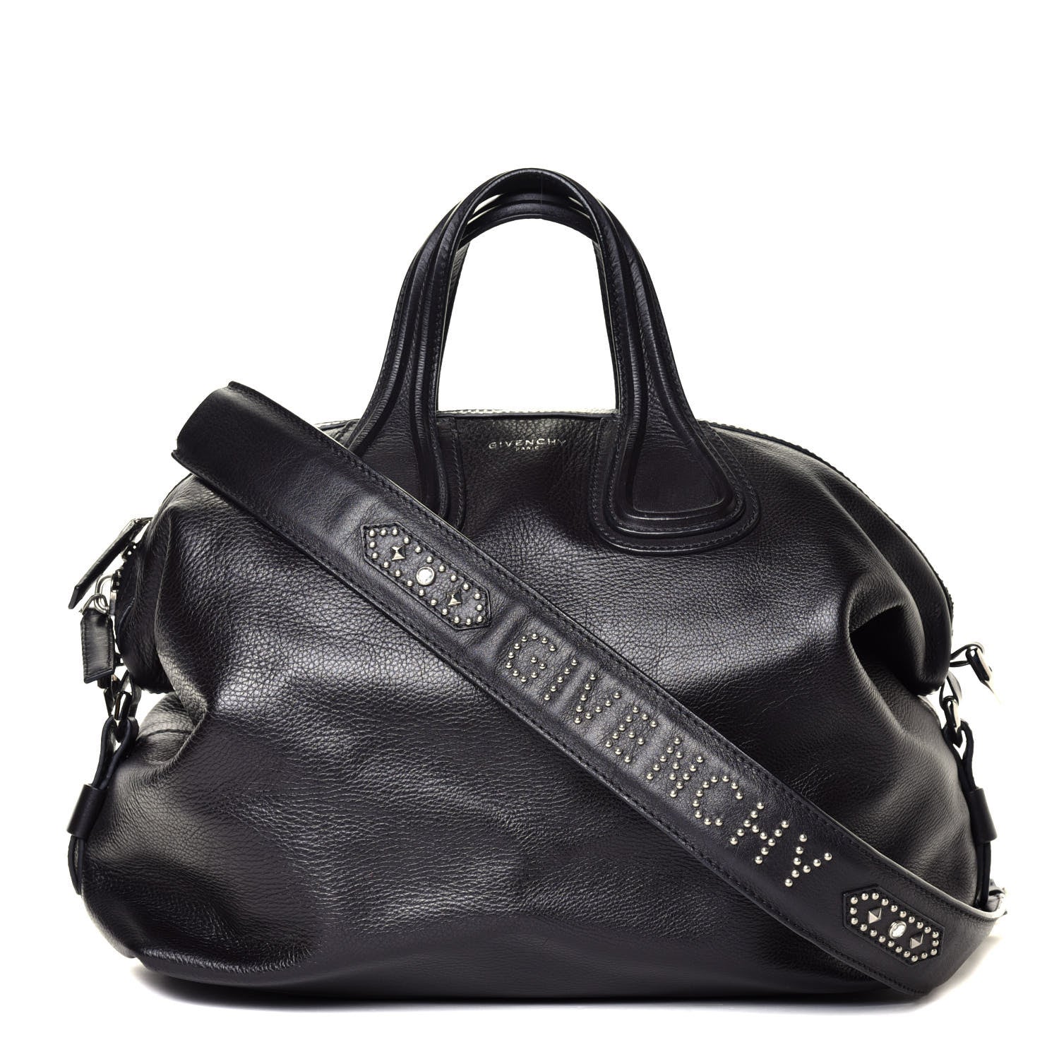 Givenchy Waxed Calfskin Studded Medium Nightingale Black 1 of 7