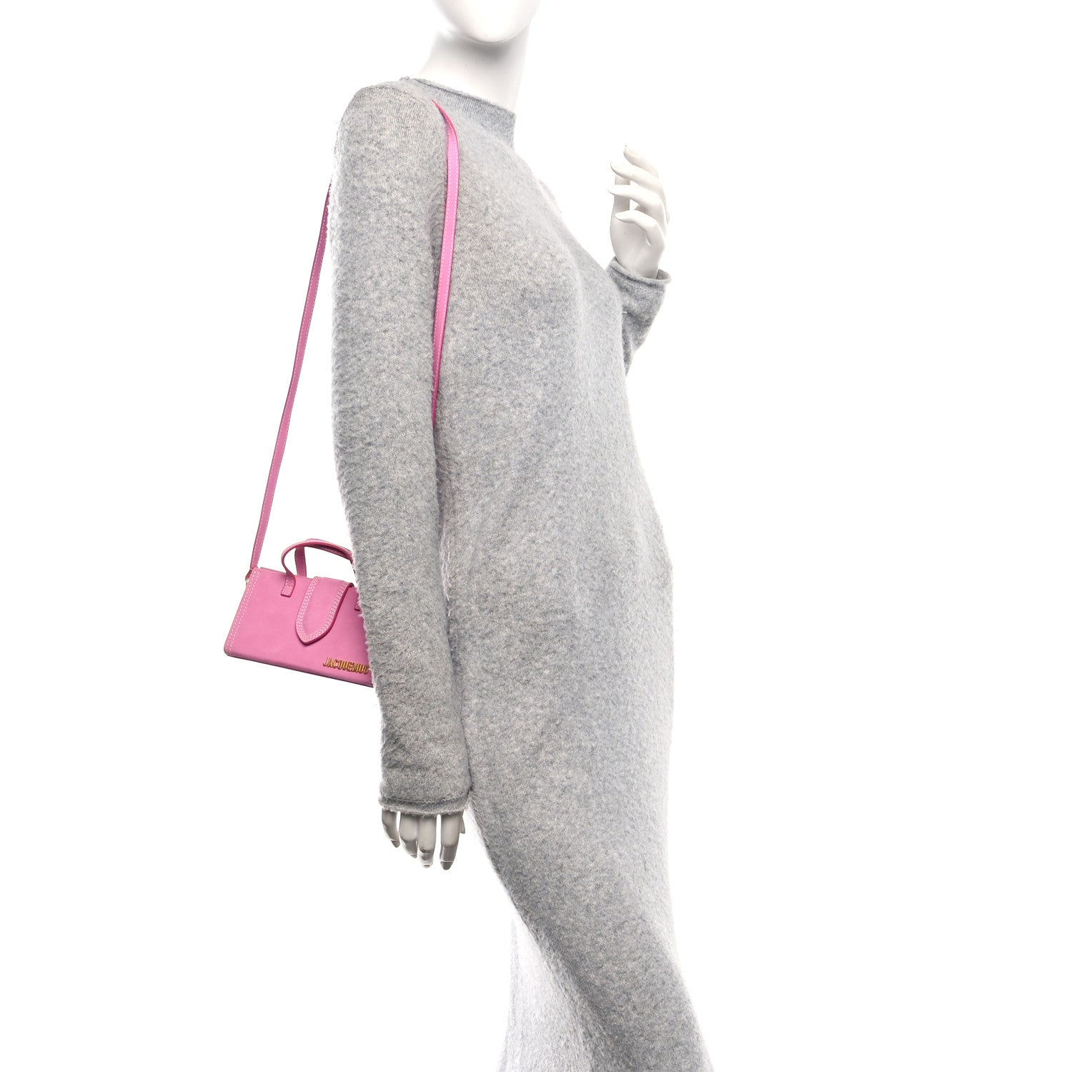 Jacquemus Nubuck Le Porte Top Handle Bag Pink 2 of 9