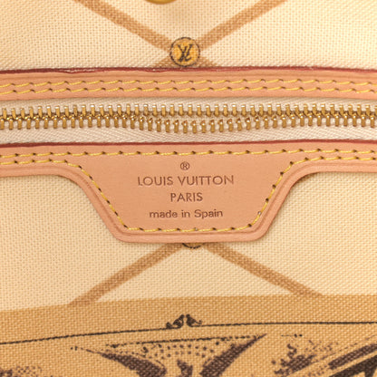 Louis Vuitton Damier Azur Summer Trunks Neo Neverfull MM 7 of 10