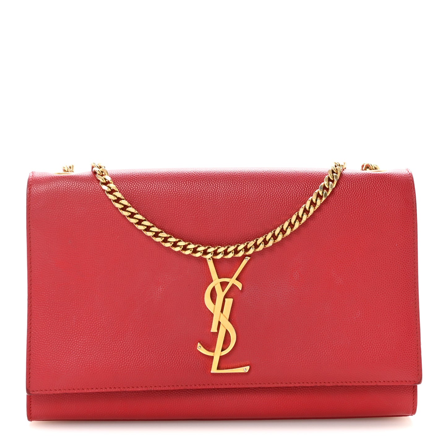 Grain De Poudre Medium Monogram Kate Satchel Red
