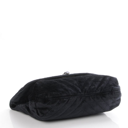 Lanvin Velvet Quilted Medium Happy Shoulder Bag Black 4 of 6