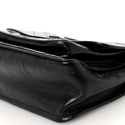 Saint Laurent Crinkled Calfskin Matelasse Monogram Medium Niki Chain Satchel Black 10 of 10