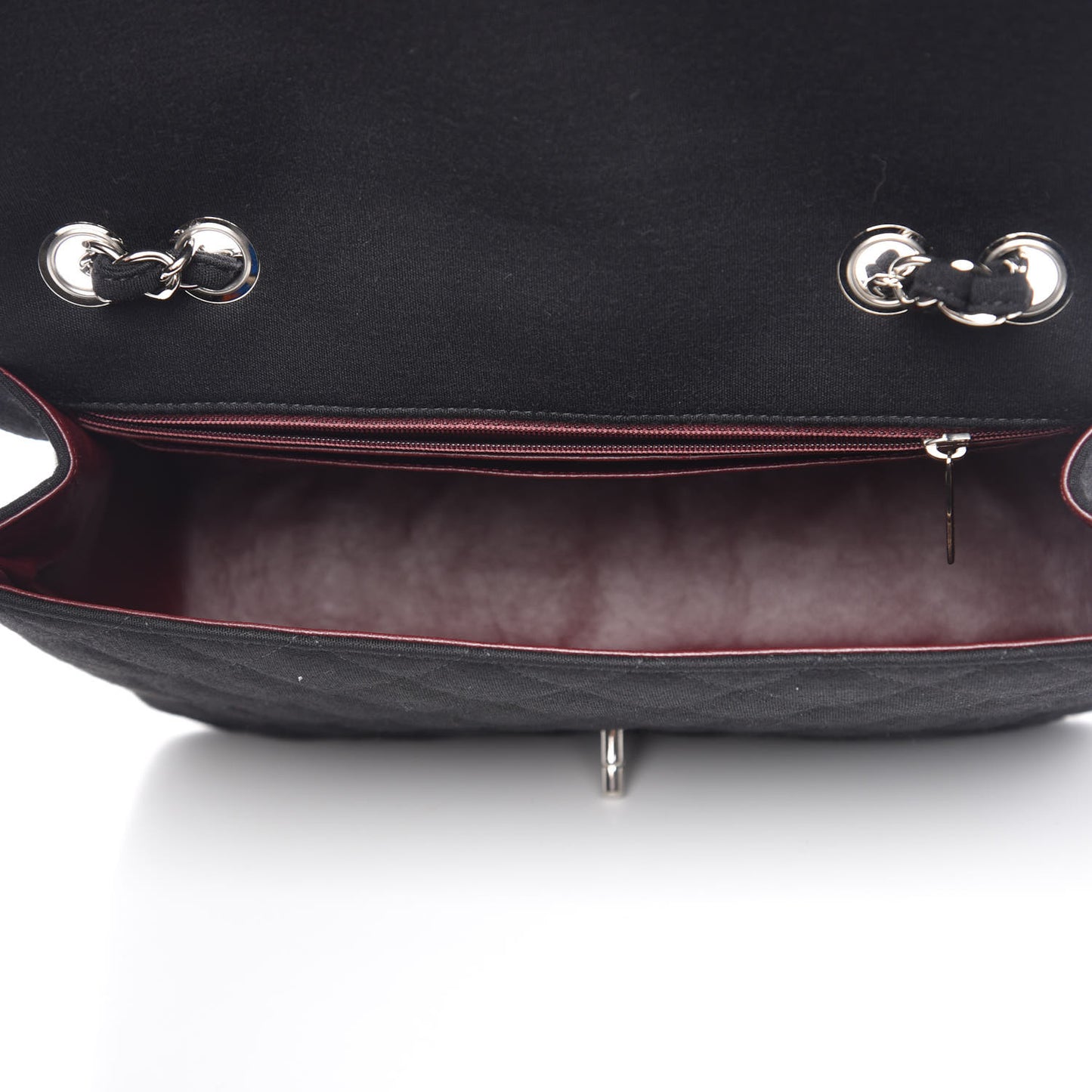 Jersey Quilted Jumbo Single Flap Black