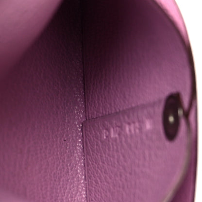 Hermes Chevre Mysore Bastia Coin Purse Mauve Sylvestre 5 of 8