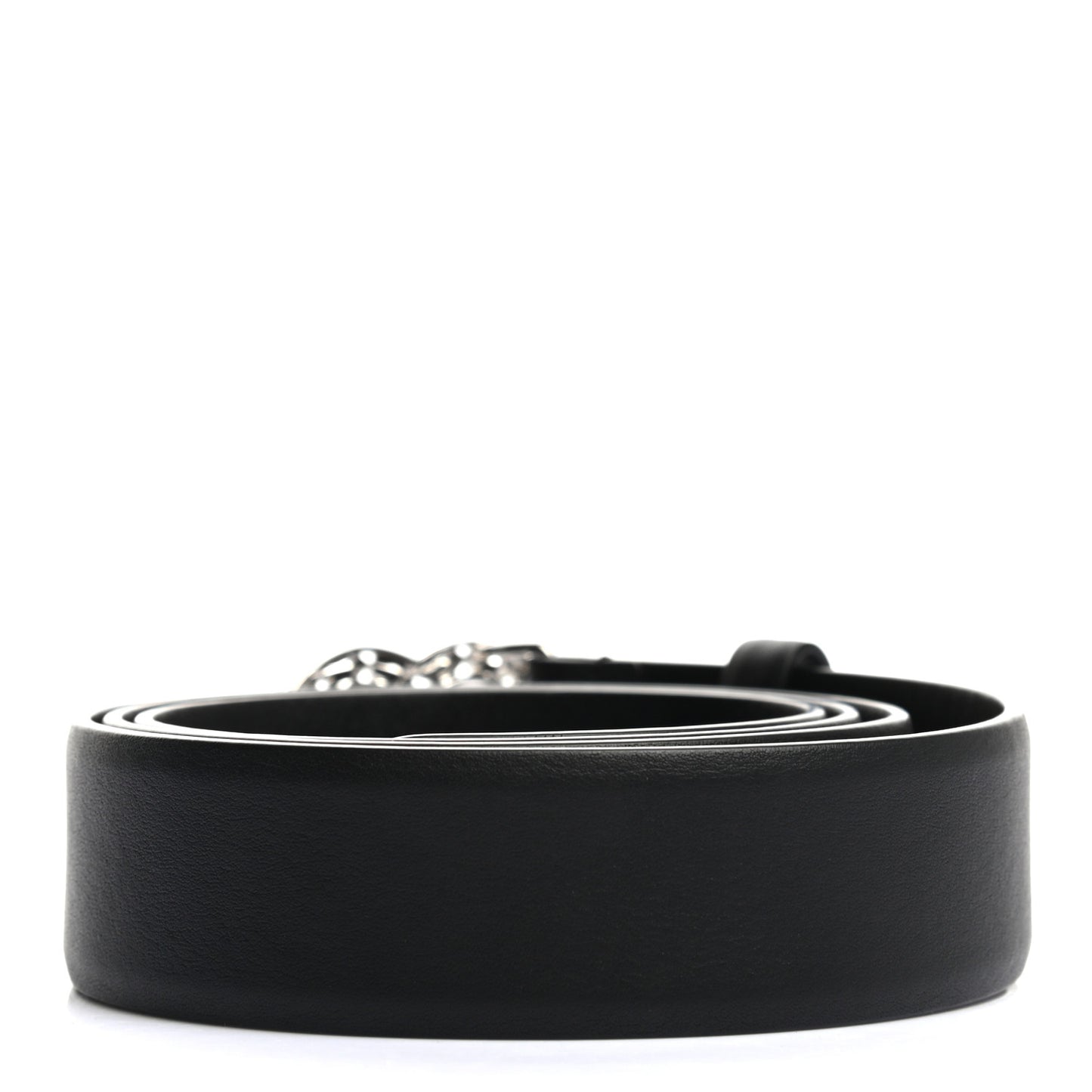 Calfskin Crystal CC Starfall Belt 90 36 Black