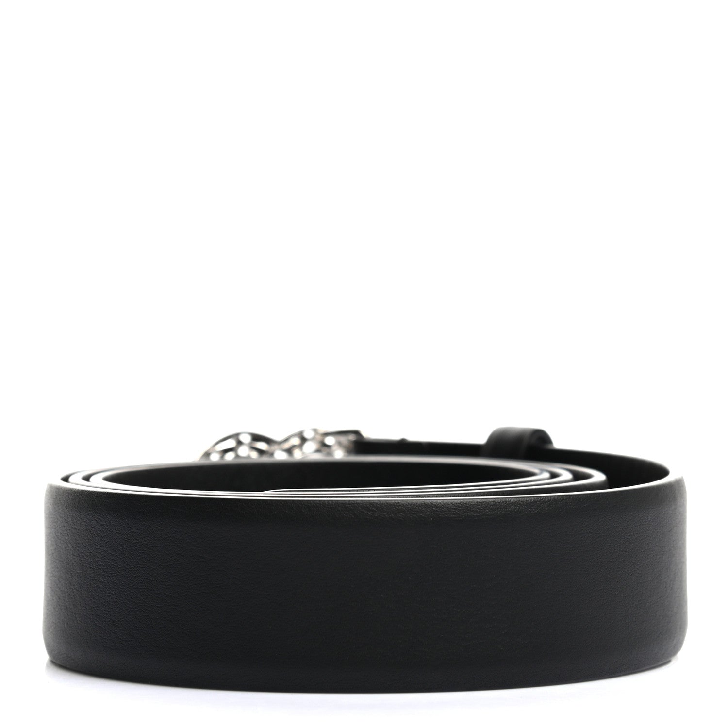 Chanel Calfskin Crystal CC Starfall Belt 90 36 Black 2 of 7