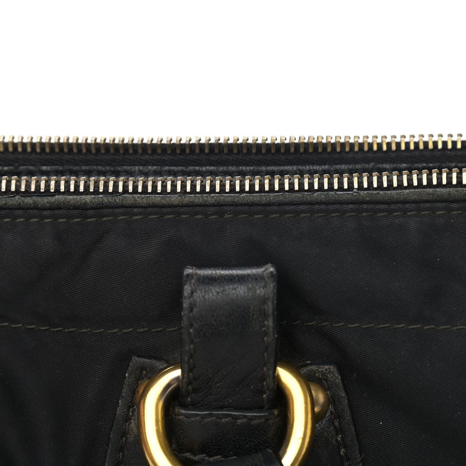 Prada Tessuto Nylon Jacquard Logo Tote Black 12 of 13