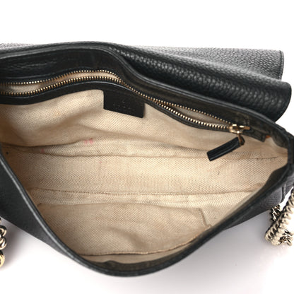 Gucci Pebbled Calfskin Medium Soho Flap Crossbody Black 4 of 10