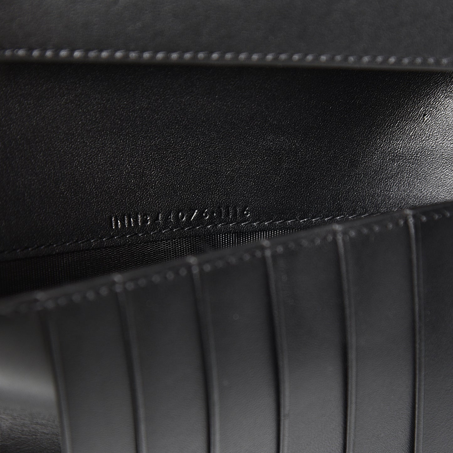 Calfskin Crocodile Embossed Zip Around Continental Wallet Black