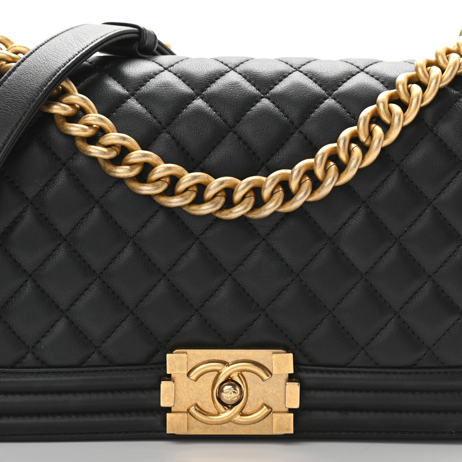Chanel Calfskin Quilted Medium Boy Flap Black 8 of 13