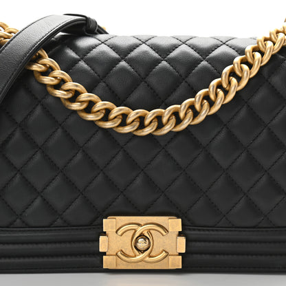 Chanel Calfskin Quilted Medium Boy Flap Black 8 of 13
