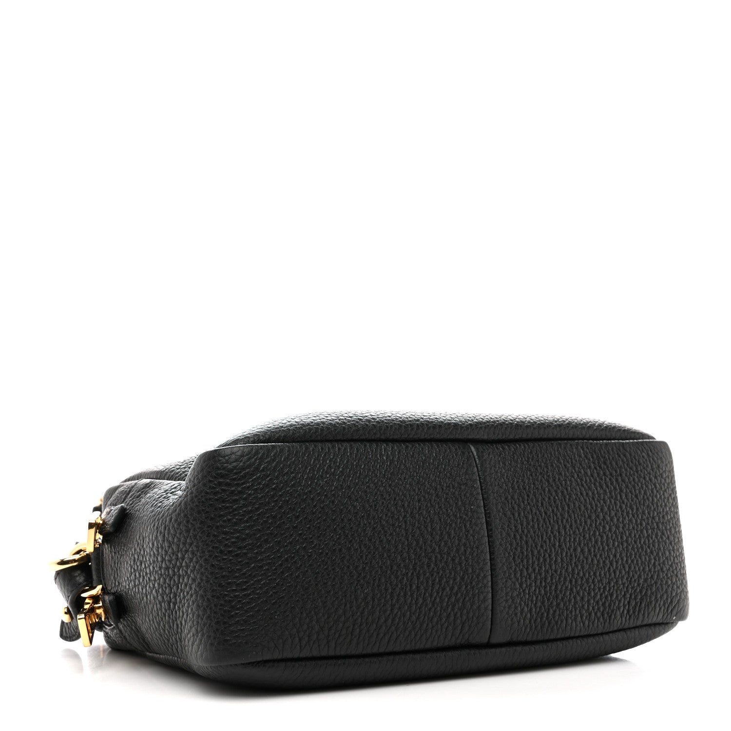 Prada Vitello Daino Soft Medium Double Zip Shoulder Bag Black 4 of 13
