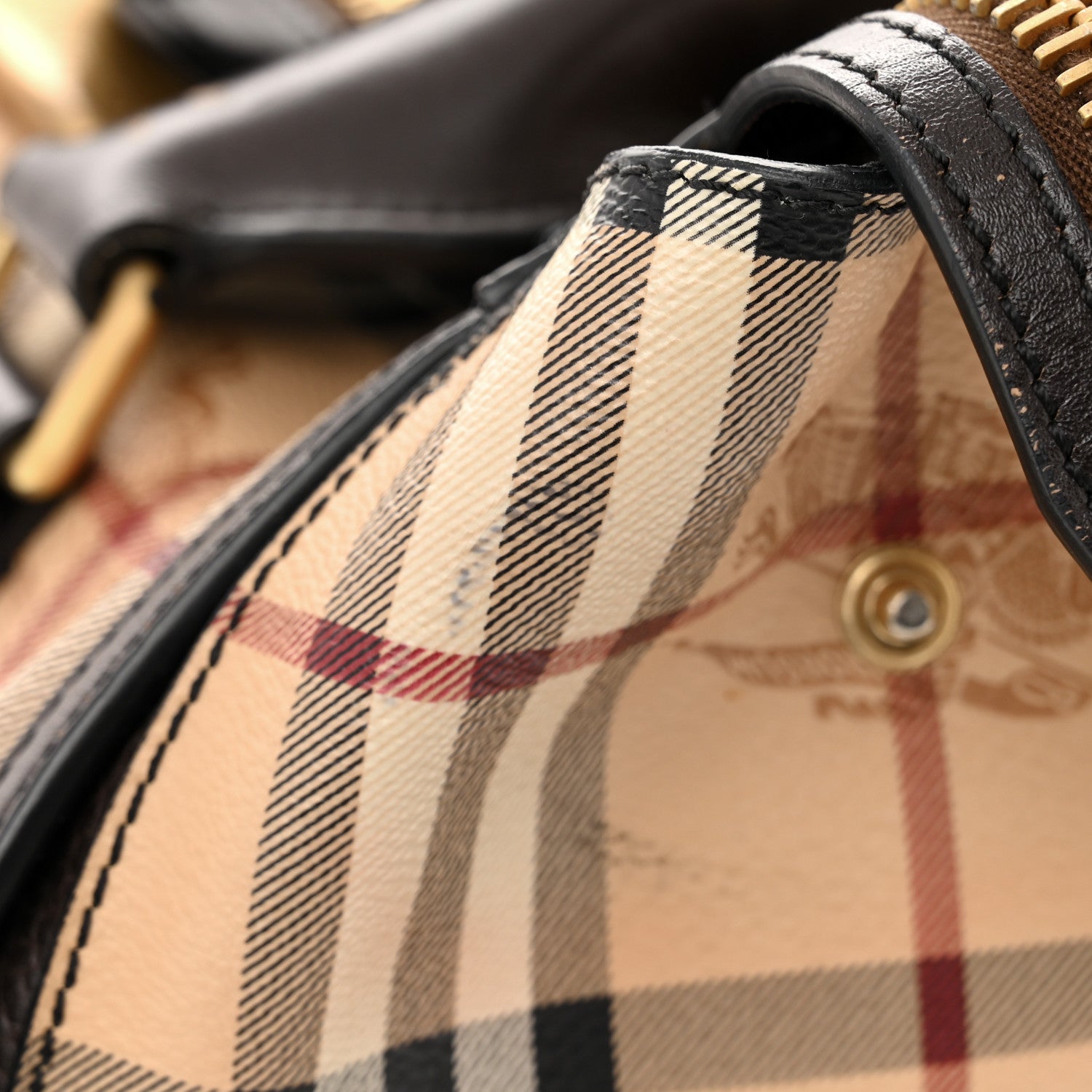 Burberry Haymarket Check Small Gladstone Chocolate 14 of 18