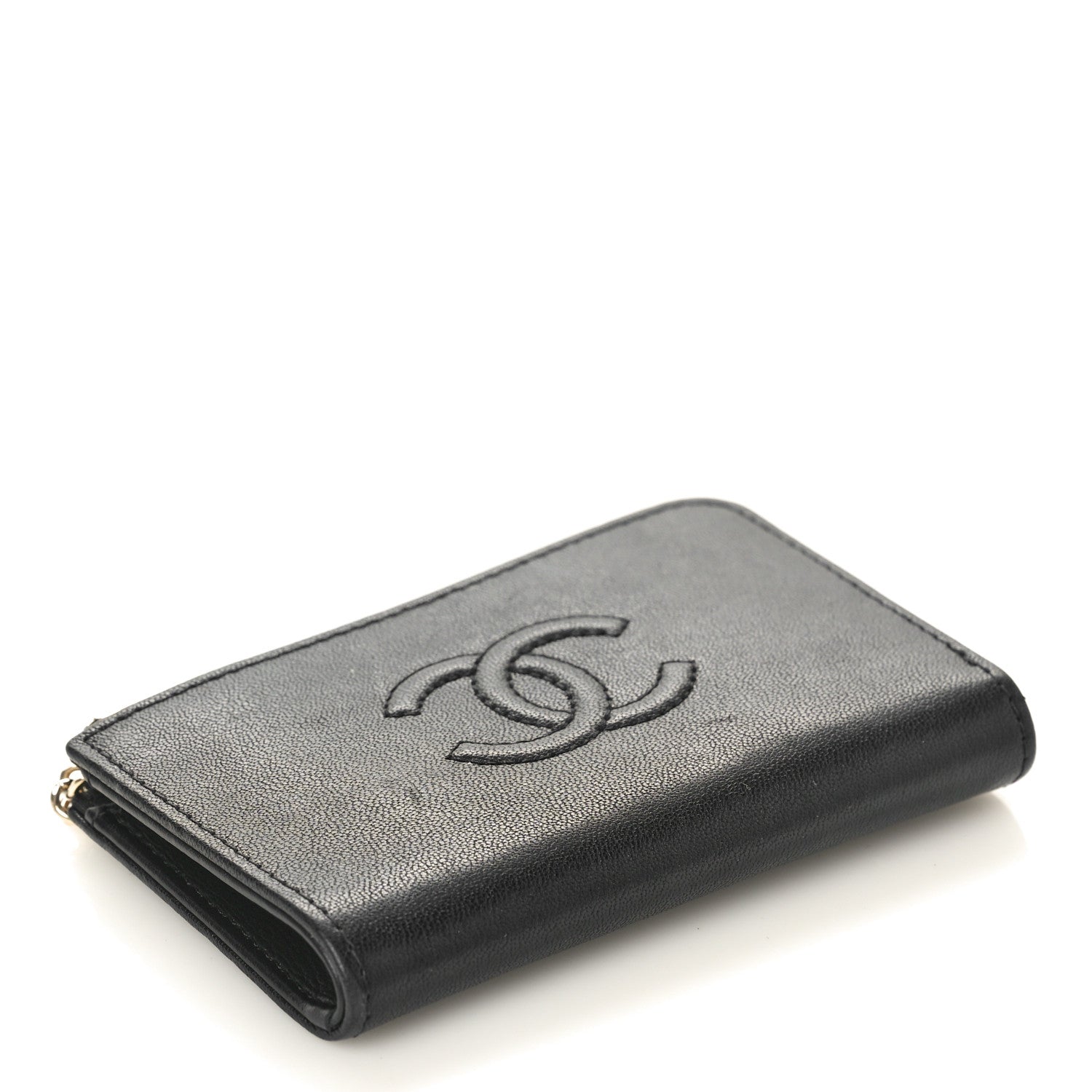 Chanel Caviar Timeless CC Coin Purse Case Black 4 of 9