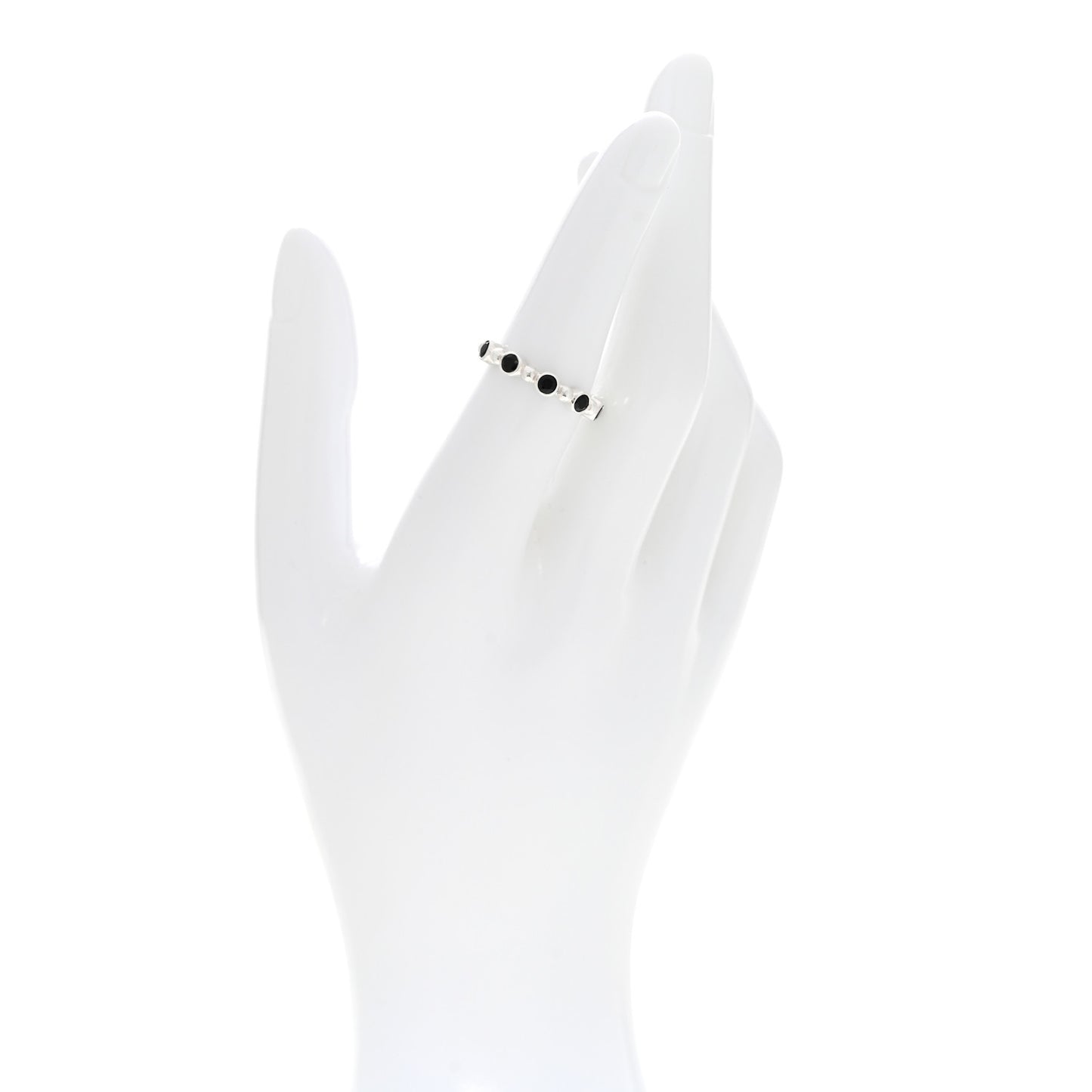 Sterling Silver Black Spinel Ziegfeld Ring 53 6.25