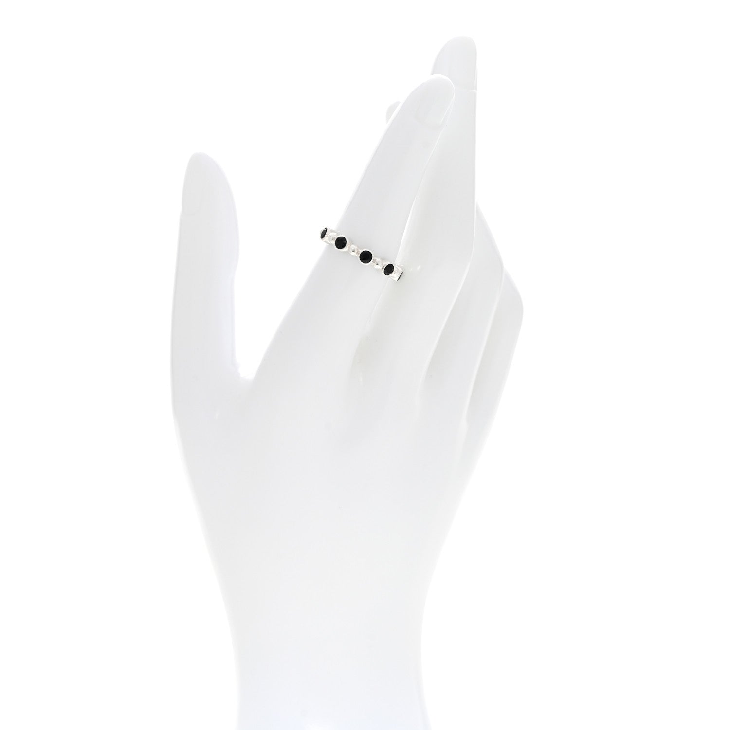 Tiffany Sterling Silver Black Spinel Ziegfeld Ring 53 6.25 2 of 4