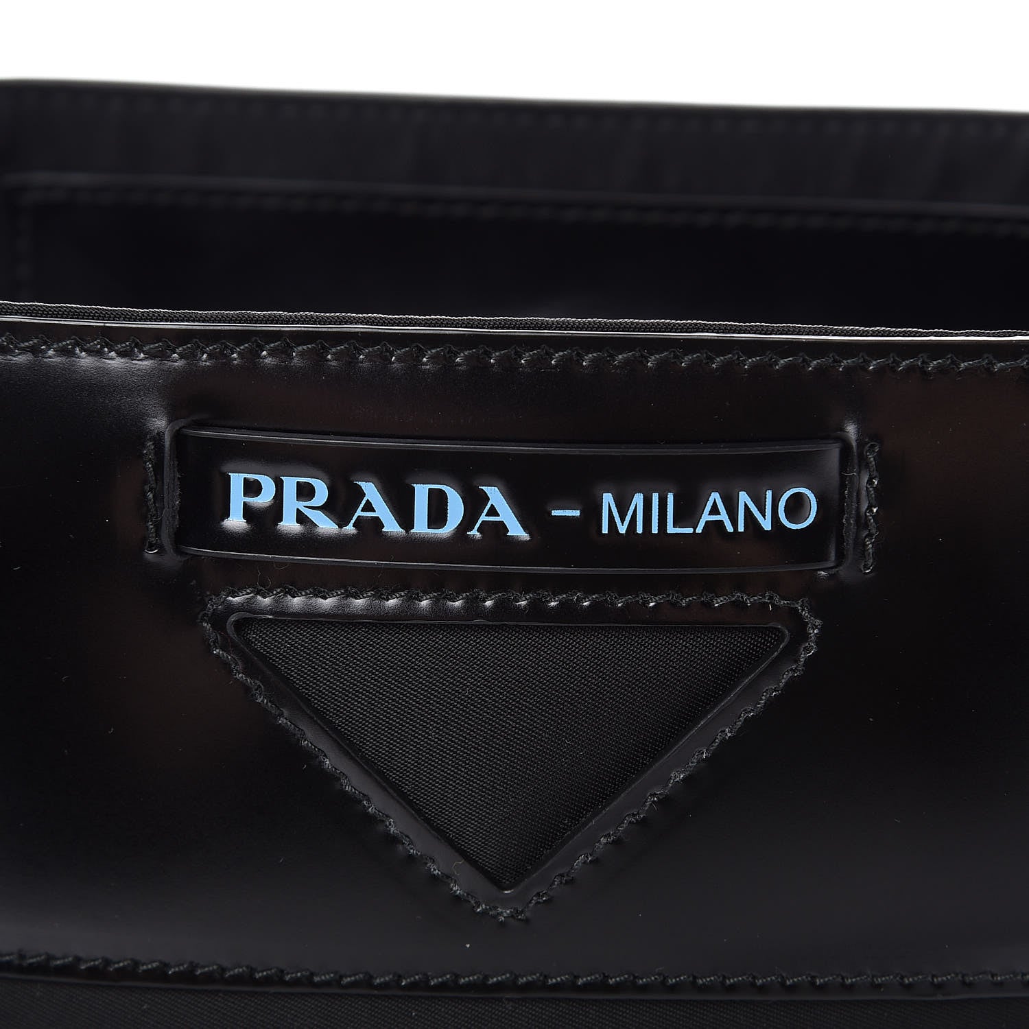 Prada Tessuto Spazzolato Ouverture Bucket Bag Black 7 of 10