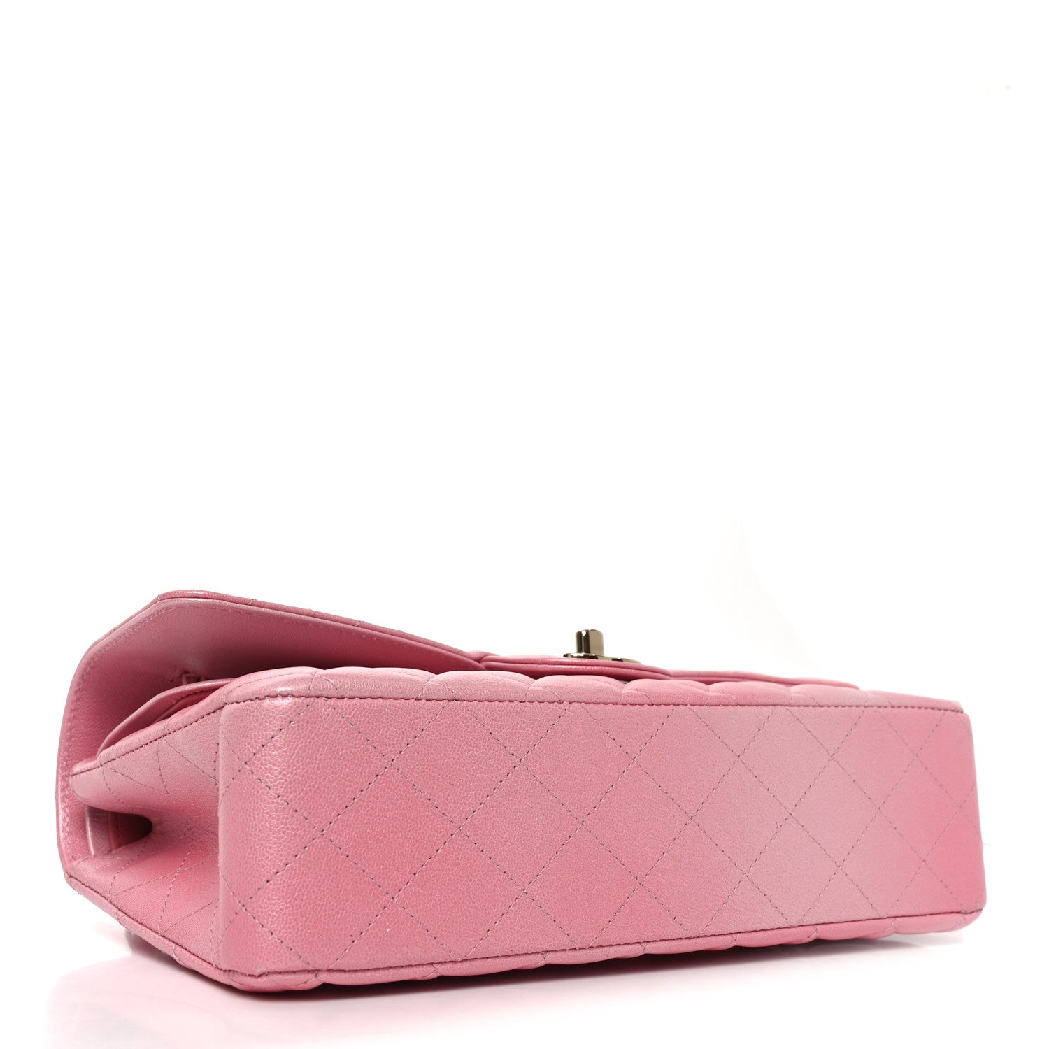 Chanel Cloudy Pearly Goatskin Quilted Medium Double Flap Pink 4 of 11