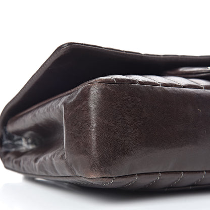Chanel Lambskin Vertical Quilted Medium Single Flap Brown 10 of 11