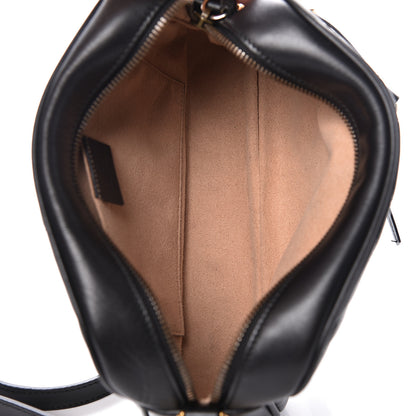 Gucci Calfskin Matelasse Small GG Marmont Chain Shoulder Bag Black 7 of 11