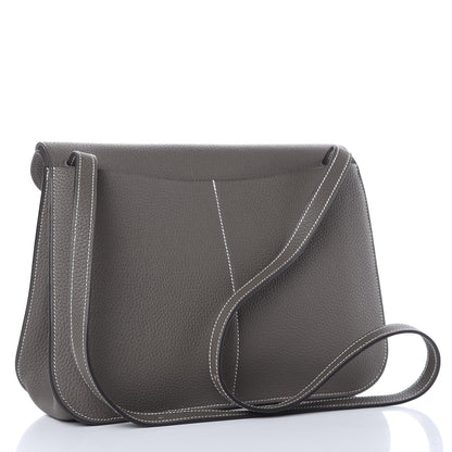 Hermes Taurillon Clemence Halzan 31 GM Etain 5 of 13