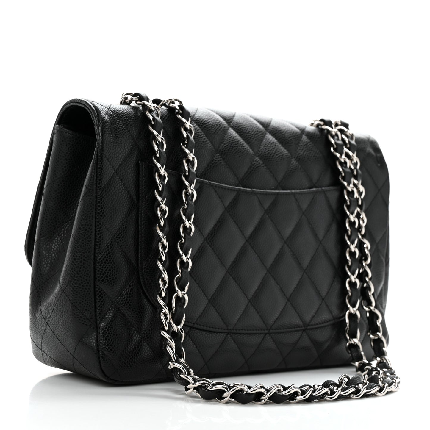 Caviar Quilted Jumbo Single Flap Black