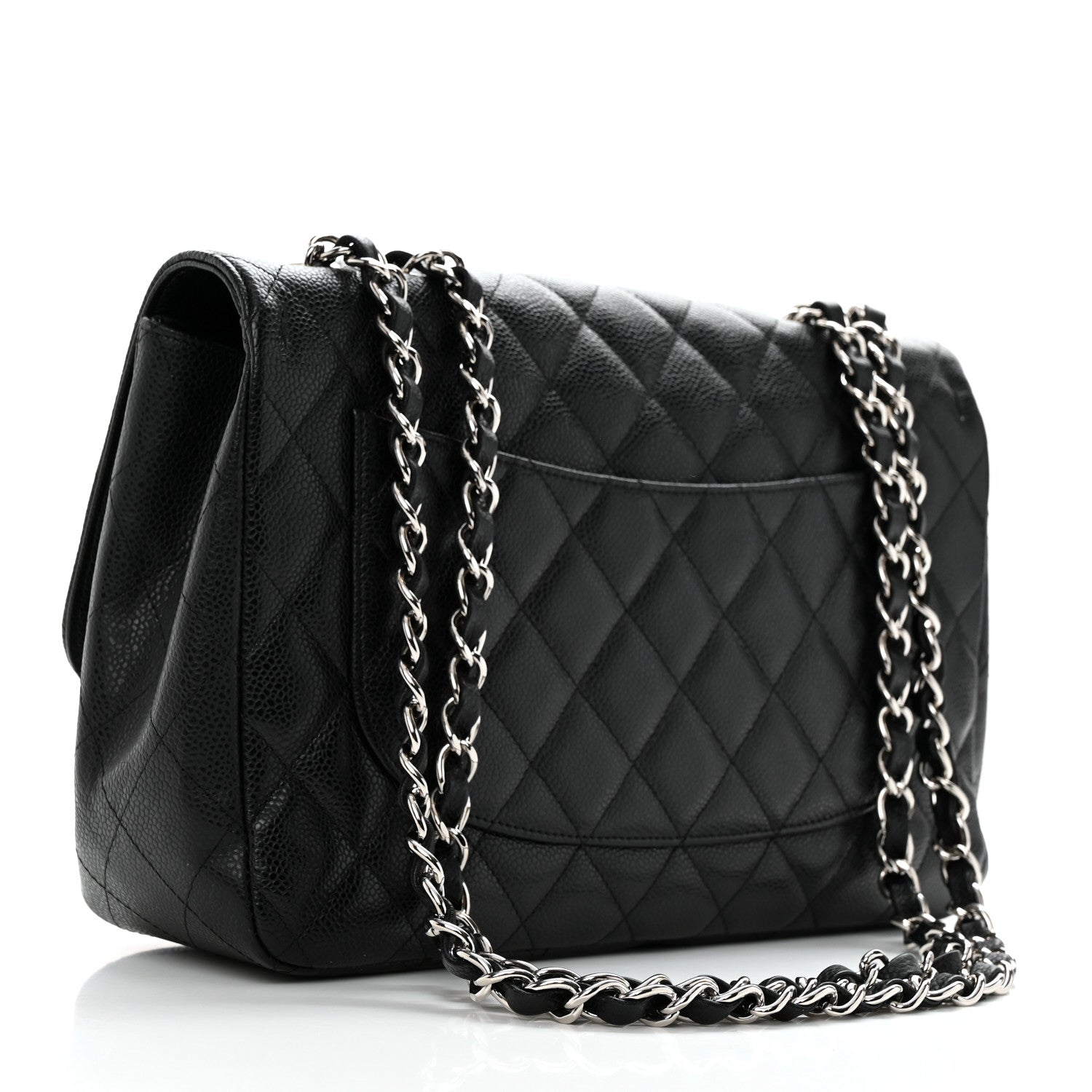 Chanel Caviar Quilted Jumbo Single Flap Black 2 of 10