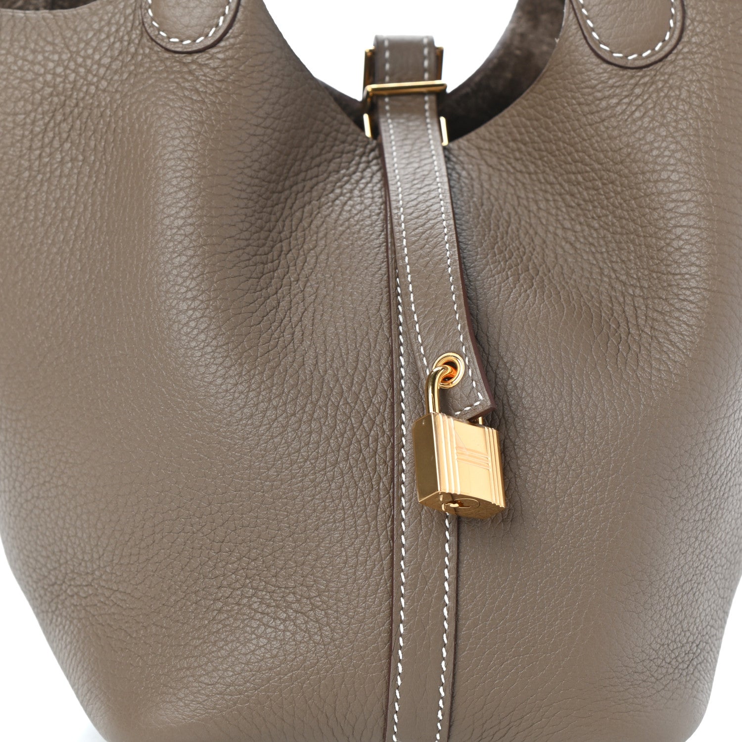 Hermes Taurillon Clemence Picotin Lock 18 PM Etoupe 8 of 10
