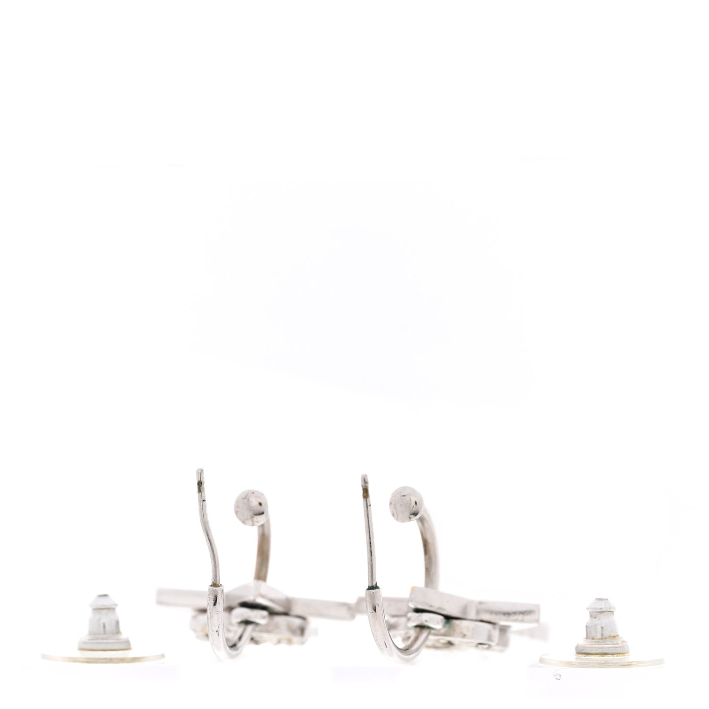 Crystal CC Star Drop Earrings Silver